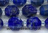 CCB1446 15 inches 7mm - 8mm faceted lapis lazuli beads