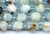 CCB1570 15 inches 5mm - 6mm faceted larimar gemstone beads