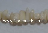CCB93 15.5 inch 4*11mm irregular branch white coral chip beads