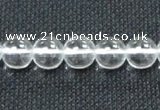 CCC280 15.5 inches 14mm round A grade natural white crystal beads