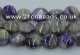 CCG01 15.5 inches 10mm flat round natural charoite gemstone beads