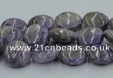CCG02 15.5 inches 12mm flat round natural charoite gemstone beads