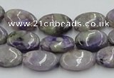 CCG05 15.5 inches 12*16mm oval natural charoite gemstone beads