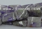 CCG08 15.5 inches 12*16mm rectangle natural charoite gemstone beads