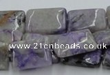 CCG09 15.5 inches 15*20mm rectangle natural charoite gemstone beads
