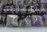 CCG10 15.5 inches 14*14mm square natural charoite gemstone beads