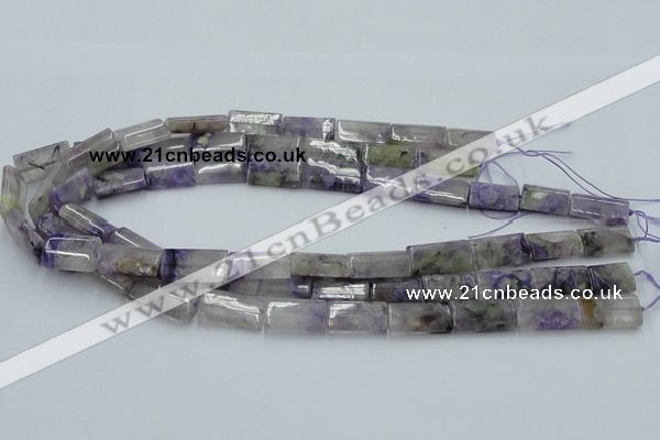 CCG11 15.5 inches 12*20mm rectangle natural charoite gemstone beads