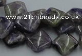 CCG14 15.5 inches 14*14mm diamond natural charoite gemstone beads