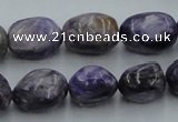CCG15 15.5 inches 12*15mm nugget natural charoite gemstone beads