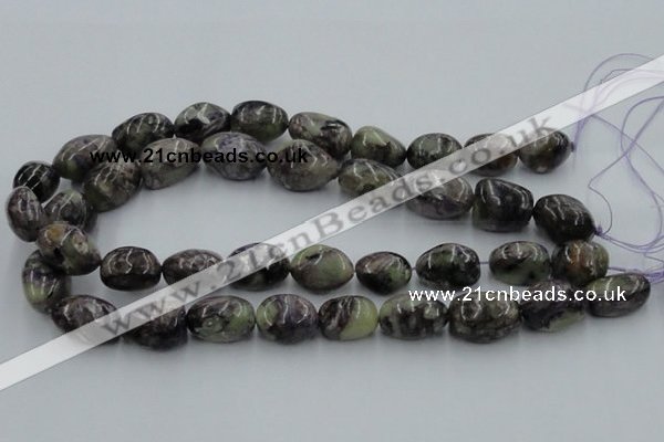 CCG16 15.5 inches 15*22mm nugget natural charoite gemstone beads
