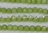 CCN1900 15 inches 4mm faceted round candy jade beads wholesale