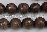 CCN1935 15 inches 14mm faceted round candy jade beads wholesale
