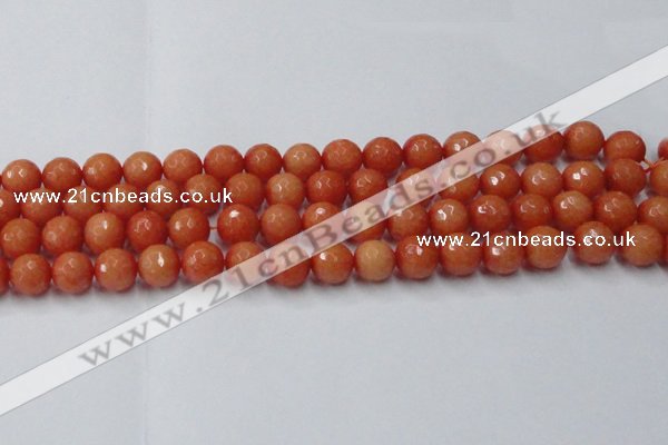 CCN2054 15 inches 12mm faceted round candy jade beads wholesale
