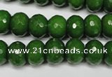 CCN2109 15.5 inches 8*12mm faceted rondelle candy jade beads