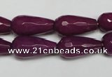 CCN2148 15.5 inches 10*20mm faceted teardrop candy jade beads