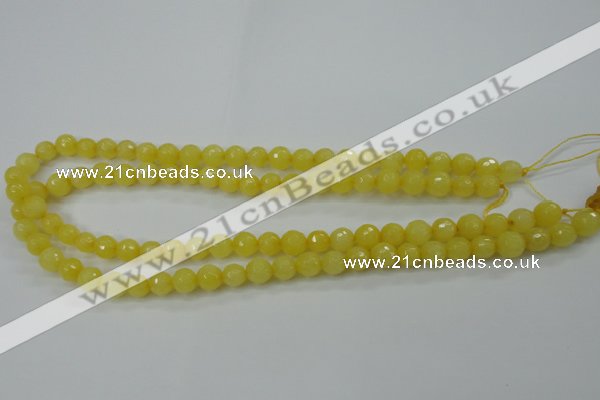 CCN2255 15.5 inches 8mm faceted round candy jade beads wholesale