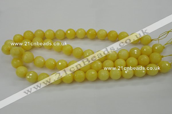 CCN2257 15.5 inches 12mm faceted round candy jade beads wholesale