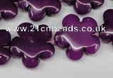CCN2345 15.5 inches 20mm carved flower candy jade beads wholesale