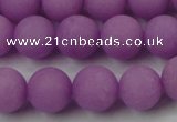 CCN2422 15.5 inches 6mm round matte candy jade beads wholesale