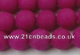 CCN2424 15.5 inches 6mm round matte candy jade beads wholesale