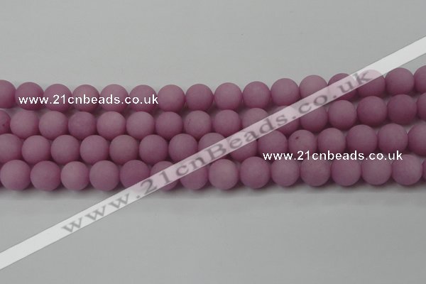 CCN2483 15.5 inches 12mm round matte candy jade beads wholesale