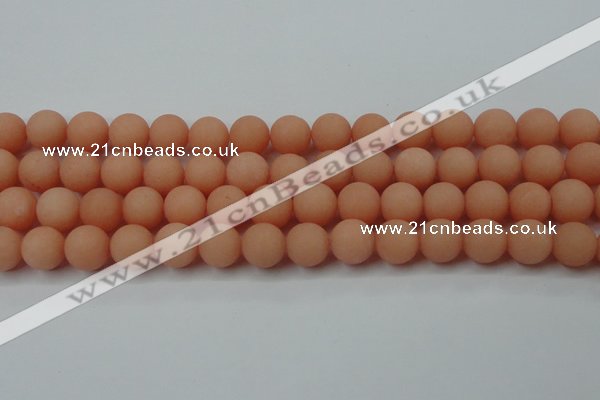 CCN2506 15.5 inches 14mm round matte candy jade beads wholesale