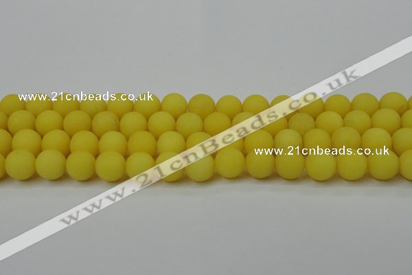 CCN2508 15.5 inches 14mm round matte candy jade beads wholesale