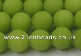 CCN2509 15.5 inches 14mm round matte candy jade beads wholesale