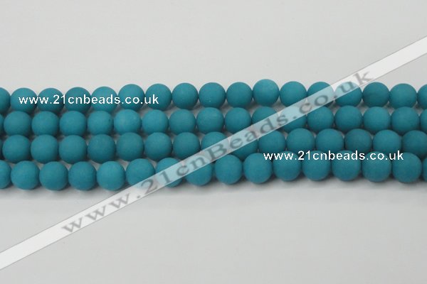 CCN2512 15.5 inches 14mm round matte candy jade beads wholesale