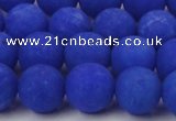 CCN2513 15.5 inches 14mm round matte candy jade beads wholesale