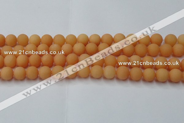 CCN2520 15.5 inches 14mm round matte candy jade beads wholesale