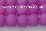 CCN2526 15.5 inches 12mm round matte candy jade beads wholesale