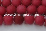 CCN2533 15.5 inches 12mm round matte candy jade beads wholesale