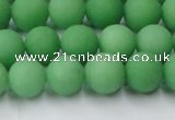 CCN2539 15.5 inches 10mm round matte candy jade beads wholesale