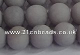 CCN2584 15.5 inches 12mm round matte candy jade beads wholesale
