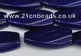 CCN2621 15.5 inches 15*30mm twisted rectangle candy jade beads