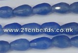 CCN3782 15.5 inches 8*12mm faceted teardrop candy jade beads