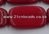 CCN4205 15.5 inches 30*40mm rectangle candy jade beads wholesale