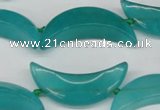 CCN421 15.5 inches 8*30mm curved moon candy jade beads wholesale