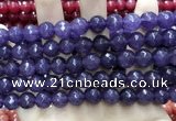 CCN5799 15 inches 10mm faceted round candy jade beads