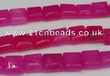 CCN587 15.5 inches 8*8mm square candy jade beads wholesale