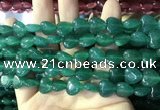 CCN5928 15 inches 12*12mm heart candy jade beads Wholesale