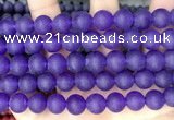 CCN6363 15.5 inches 6mm, 8mm, 10mm & 12mm round matte candy jade beads