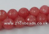 CCN787 15.5 inches 8mm faceted round candy jade beads wholesale