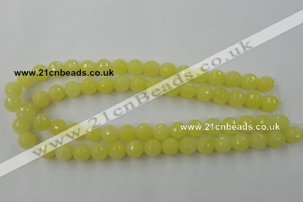 CCN793 15.5 inches 8mm faceted round candy jade beads wholesale