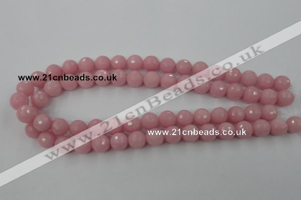 CCN837 15.5 inches 14mm faceted round candy jade beads wholesale