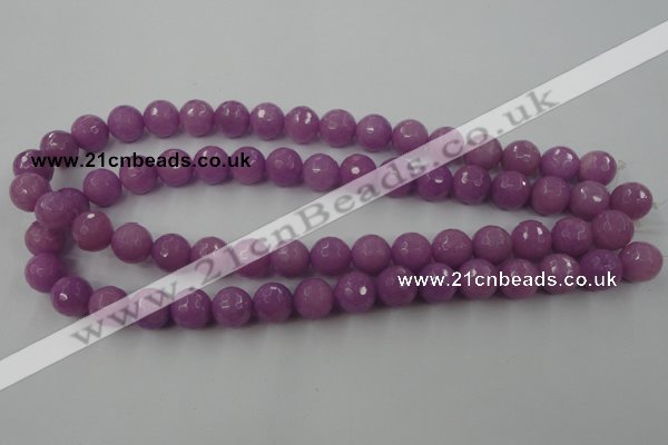 CCN846 15.5 inches 14mm faceted round candy jade beads wholesale