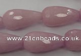 CCN988 15.5 inches 13*25mm faceted teardrop candy jade beads