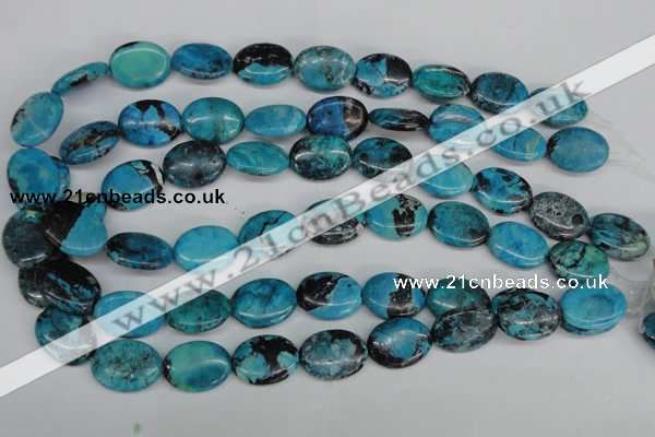 CCO180 15.5 inches 15*20mm oval dyed natural chrysotine beads