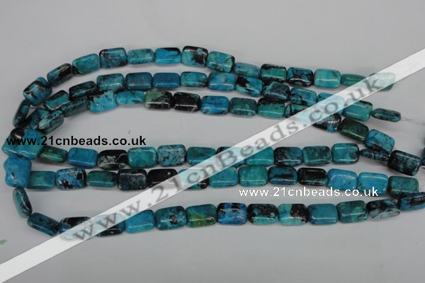 CCO190 15.5 inches 10*14mm rectangle dyed natural chrysotine beads